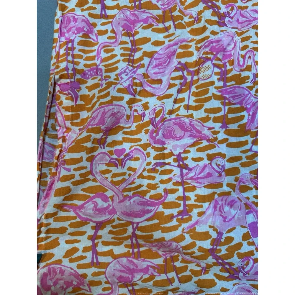 Gretchen Scott Orange/Pink Flamingo Tennis Swim Cover/Dress S‎